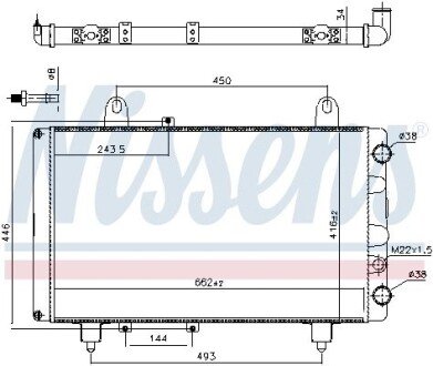 Радиатор охлаждения двигателя nissens 63561
