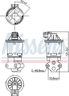 DAEWOO клапан EGR Matiz 1.0 05- nissens 98354
