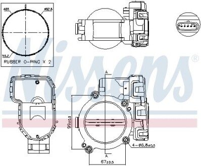 DB Дросельна заслонка Sprinter Vito 1,8-2,1CDI 06- nissens 955076