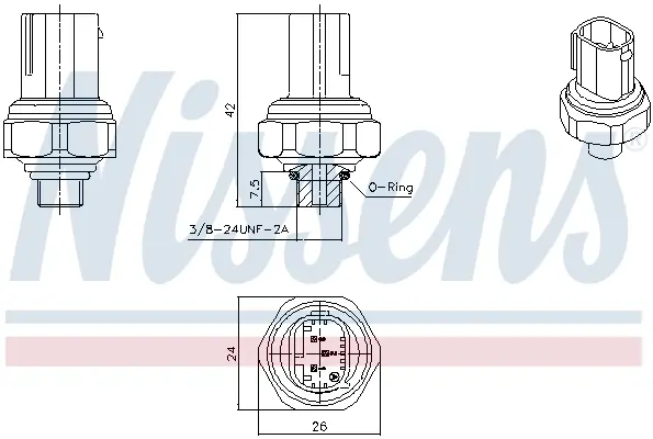 NISSENS DB Натискний перемикач кондиціонера W169/176/245/246, W203/204, 211/212, ML W164/166, W221/222, Sprinter, Smart nissens 301070