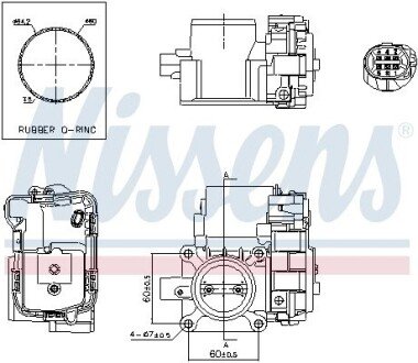 FIAT Дросельна заслонка 500 07-, PUNTO, FORD, LANCIA nissens 955088 на Фиат Пунто