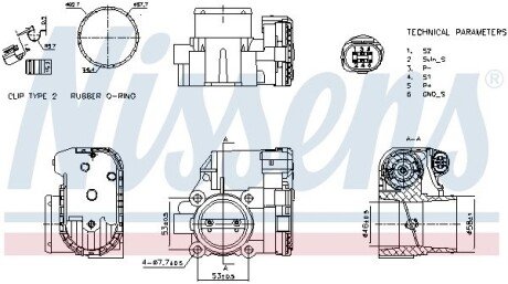 FORD Дросельна заслонка FIESTA 08-, B-MAX, FUSION nissens 955093 на Форд Фокус 2