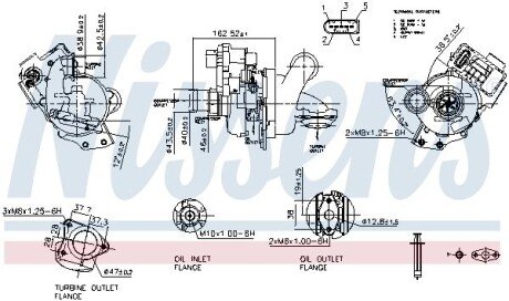 FORD Турбіна TRANSIT CONNECT, TOURNEO CONNECT, MONDEO IV, S-MAX nissens 93463 на Форд S-Max