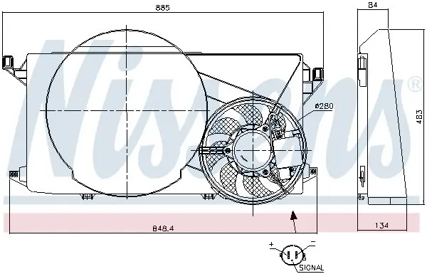 NISSENS FORD Вентилятор радіатора 2.2/2.4TDCi 06- Nissens 85825 (фото 1)