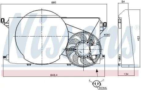 NISSENS FORD Вентилятор радіатора 2.2/2.4TDCi 06- Nissens 85825