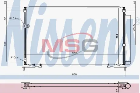 NISSENS HONDA Радіатор кондиціонера (конденсатор) з осушувачем CIVIC VIII 1.8 05- nissens 940707 Хонда Цивик