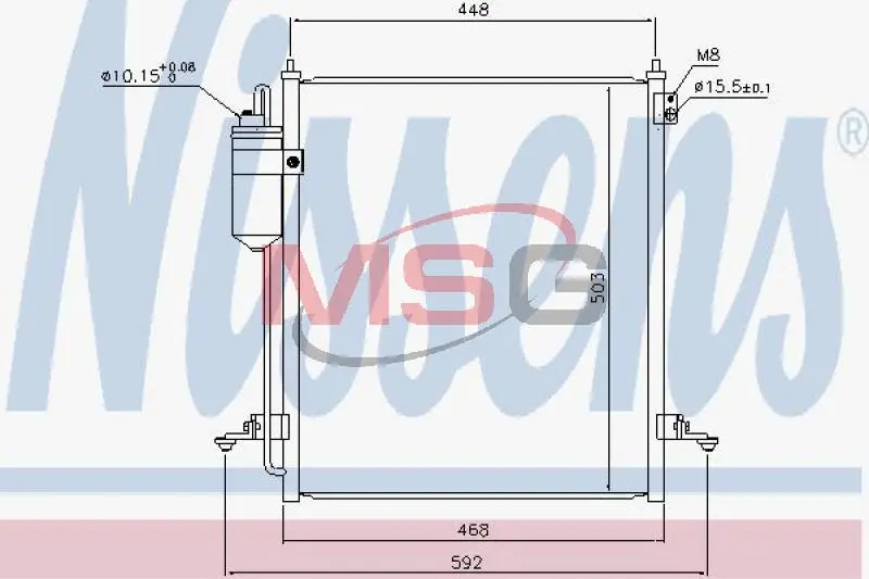 NISSENS MITSUBISHI Радіатор кондиціонера (конденсатор) без осушувача L200 07- nissens 940610