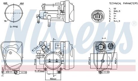 OPEL Дросельна заслонка ASTRA H 05-, ZAFIRA nissens 955115