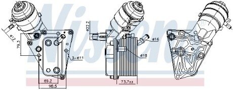 OPEL Оливний радіатор ASTRA H, VECTRA C, ZAFIRA / ZAFIRA FAMILY B, FIAT, CADILLAC nissens 91347 на Опель Астра h