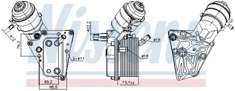 NISSENS OPEL Оливний радіатор ASTRA H, VECTRA C, ZAFIRA / ZAFIRA FAMILY B, FIAT, CADILLAC nissens 91347 Опель Вектра с
