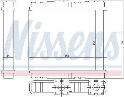 Радіатор пічки (опалювача) nissens 73700