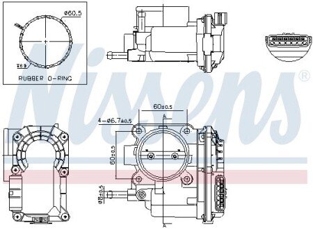 TOYOTA Дросельна заслонка AURIS 09-, COROLLA, RAV 4 IV 08- nissens 955229