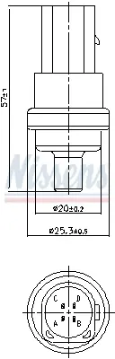 NISSENS VW Датчик температури води Audi A2/3/4/6/8, Golf IV, Passat, T4, Skoda Octavia, SuperB Nissens 207009 (фото 1)