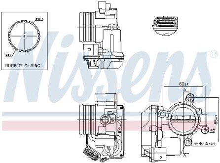 VW Дросельна заслонка Audi A3, Q3, Skoda Fabia II, SuperB II, Yeti, Caddy III, Golf VI, Jetta IV, Passat, Polo, Sharan, Tiguan 2.0TDI 06- nissens 955053