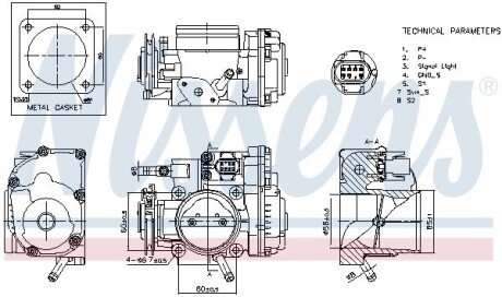 VW Дросельна заслонка Golf IV, Skoda Octavia, Seat nissens 955063