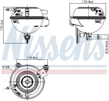 VW розширювальний бачок охолоджуючої рідини Up 1.0 11-, SKODA Citigo nissens 996415