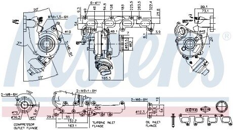 VW Турбіна BEETLE 1.6 11-, CADDY III 1.6 10-, GOLF VI 1.6 09-, AUDI, SKODA nissens 93076