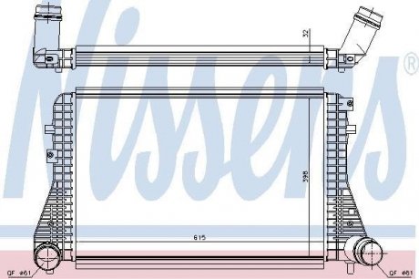 Радиатор интеркулера nissens 96493