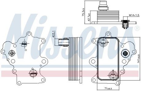 Охолоджувач мастила nissens 90885