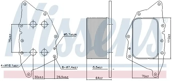 Охолоджувач мастила nissens 90962