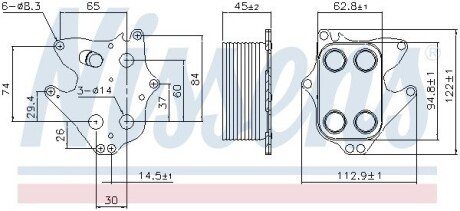 Охолоджувач мастила nissens 90990