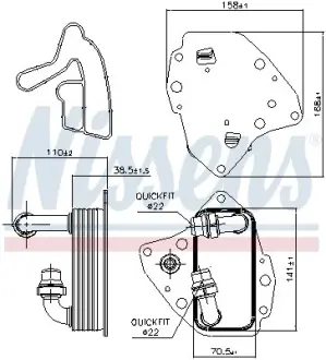 Охолоджувач мастила Nissens 90996