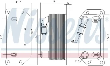 Охолоджувач мастила nissens 91188