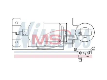 Осушитель кондиционера FORD; SEAT; VW (пр-во) nissens 95169