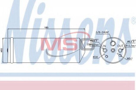 Осушитель кондиционера MITSUBISHI; VOLVO nissens 95134 на Митсубиси Эклипс