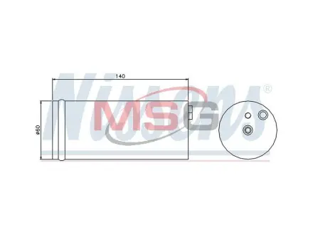 Осушитель кондиционера NISSAN ALMERA II (N16) 00-,ALMERA II Hatchback (N16) 00-,ALMERA TINO (V10) 00 Nissens 95405