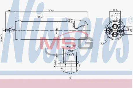 Осушитель nissens 95565 Форд Б-макс