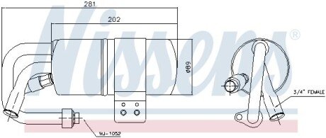 Осушувач кондиціонера nissens 95505 на Форд Фьюжн