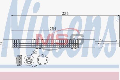 Осушувач кондиціонера nissens 95526 на Шкода Fabia 3