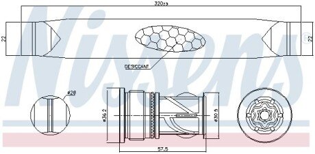 Осушувач кондиціонера nissens 95566 на Форд С-макс