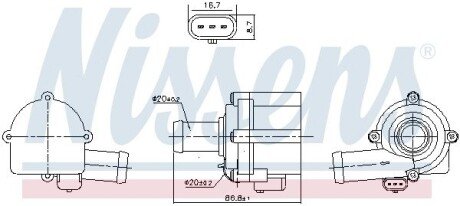 Помпа водяна додаткова nissens 832152 на Ауди Audi Q8