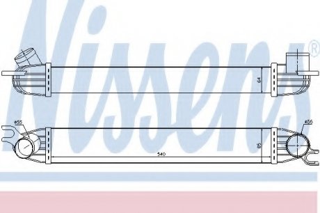 Радиатор интеркулера nissens 96608