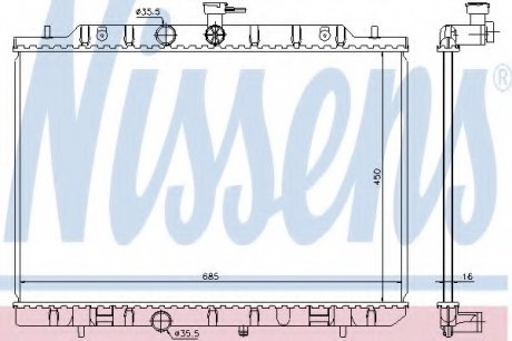 Радиатор охлаждения двигателя nissens 68724