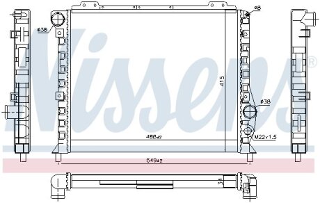 Радіатор інтеркулера nissens 60051