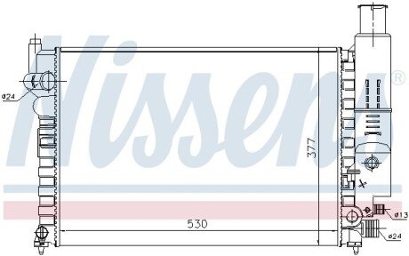 Радиатор интеркулера nissens 61230