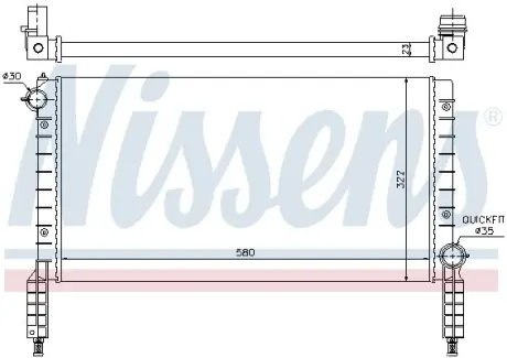 Радіатор інтеркулера Nissens 61769