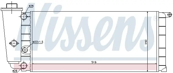 Радиатор интеркулера nissens 61837