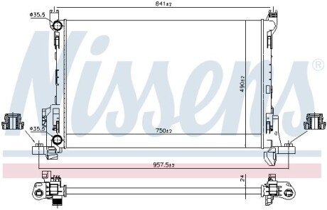 Радіатор інтеркулера nissens 630803 на Опель Виваро