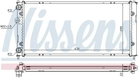 Радиатор интеркулера nissens 673001 Фольксваген Кадди 2