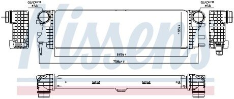 Радіатор інтеркулера nissens 96017 на Мерседес Vito w447