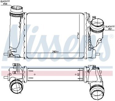 Радиатор интеркулера nissens 961121 на Рено Espace