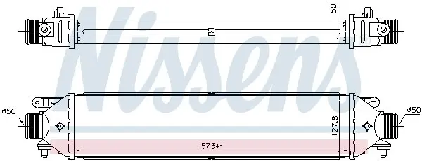 Радиатор интеркулера nissens 961464