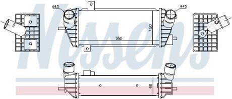 Радіатор інтеркулера nissens 961493 на Hyundai Туксон