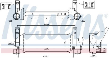 Радиатор интеркулера nissens 96219 на Форд Connect