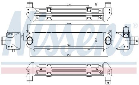 Радиатор интеркулера nissens 96243 на Рендж (ленд) ровер Дискавери 4