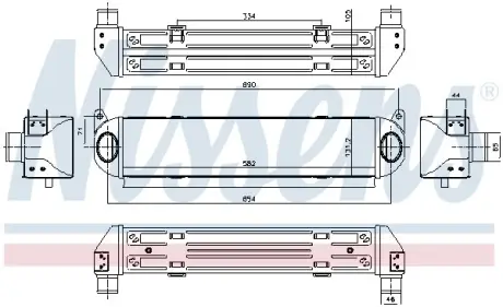 Радіатор інтеркулера Nissens 96243